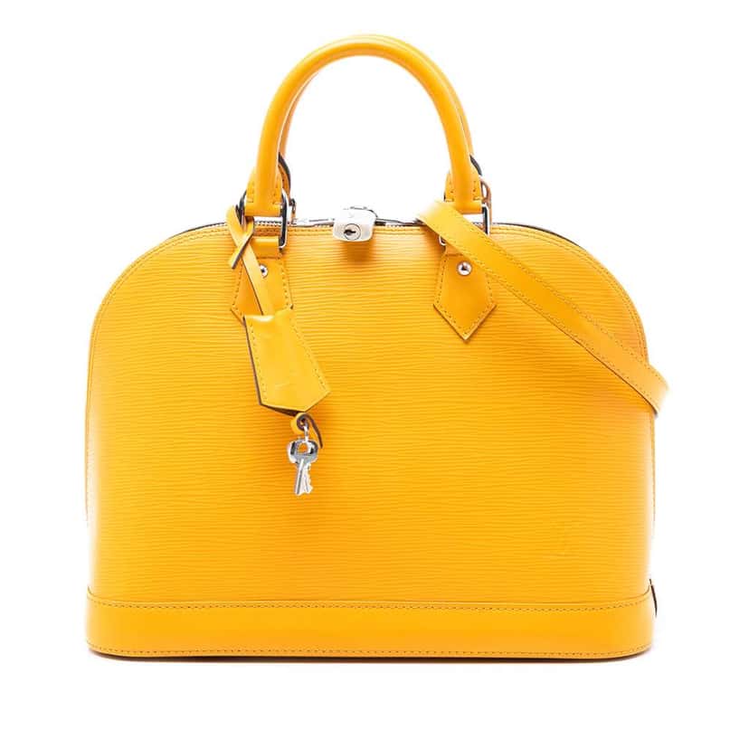 Louis Vuitton Epi Alma PM Yellow Leather Good condition - Front View