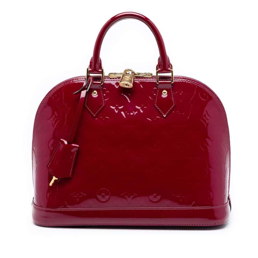 Louis Vuitton Monogram Vernis Alma PM Red Leather Good condition - Front View