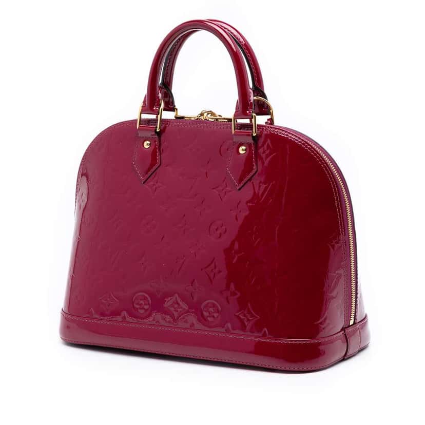 Louis Vuitton Monogram Vernis Alma PM Red Leather Good condition - Back View