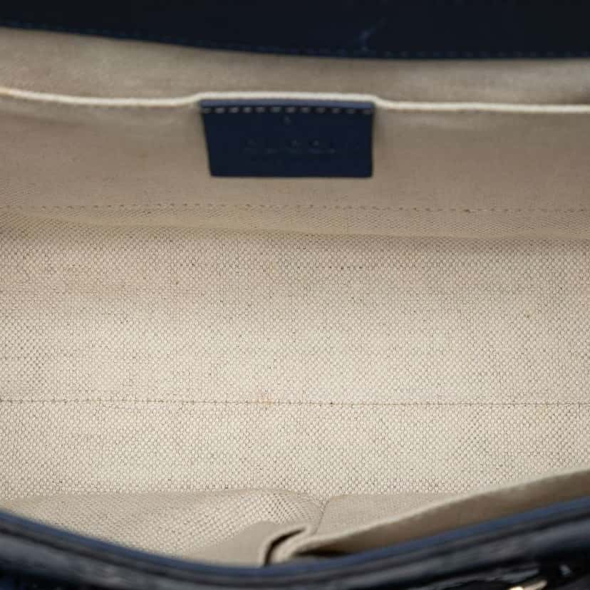 Gucci Medium Guccissima Emily Shoulder Bag Blue Leather Good condition - Model View