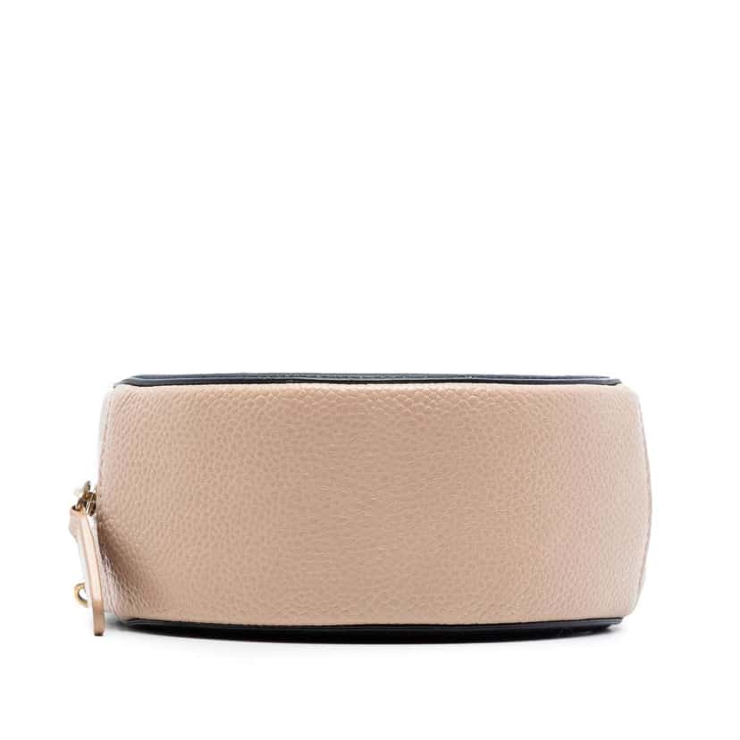 Chanel Caviar CC Filigree Round Crossbody Beige Leather Good condition - Inside View