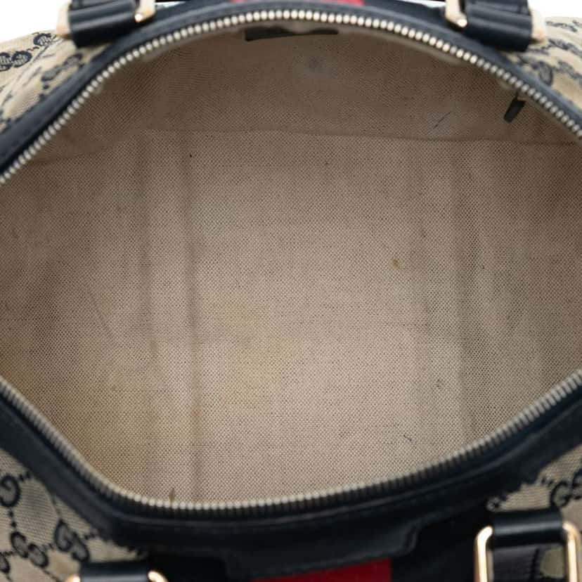 Gucci Medium GG Canvas Web Joy Boston Bag Beige Good condition - Model View