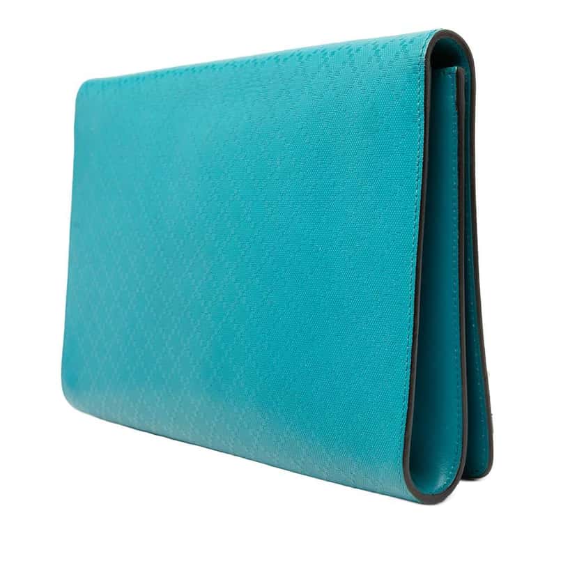 Gucci Diamante Bright Leather Clutch Blue Leather Good condition - Back View