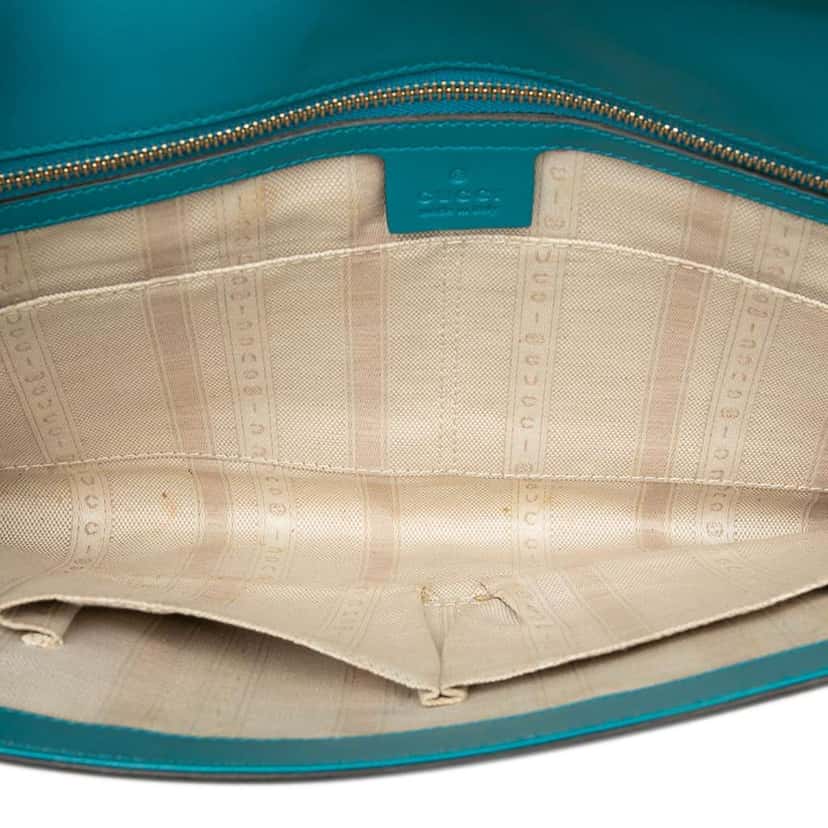 Gucci Diamante Bright Leather Clutch Blue Leather Good condition - Model View