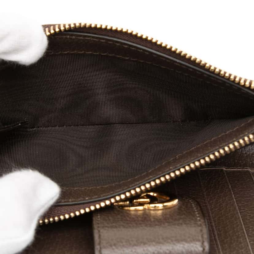 Gucci GG Supreme Web Ophidia Bifold Wallet Brown Canvas Good condition - Model View