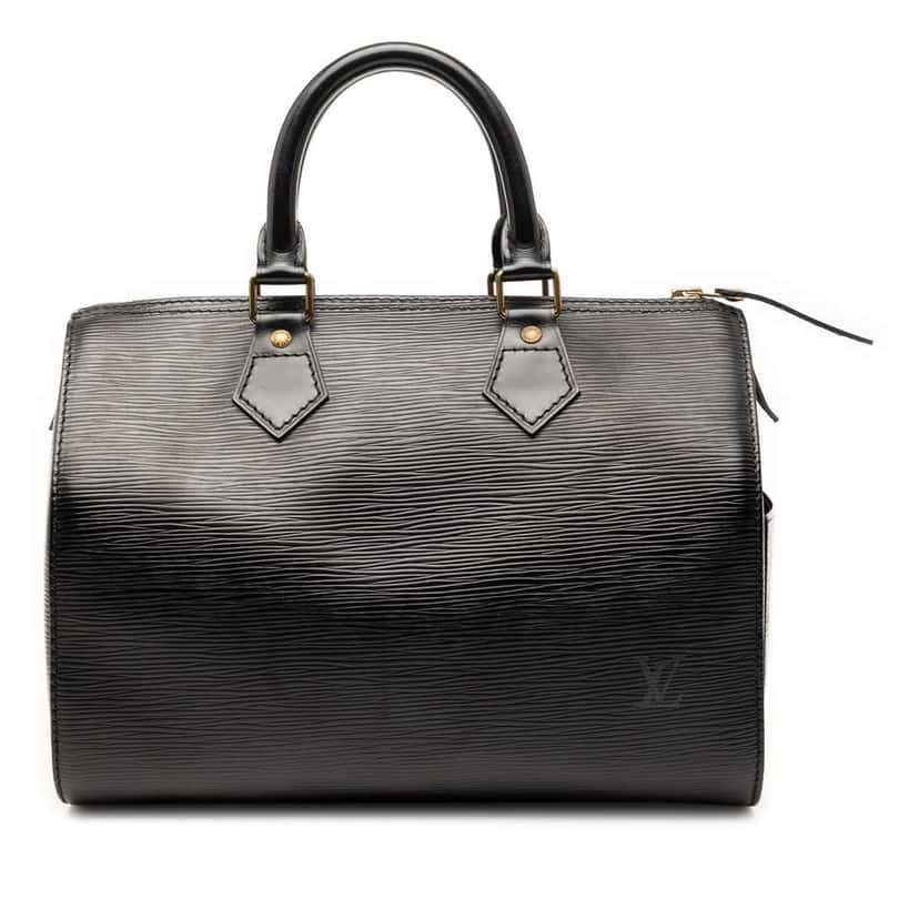 Louis Vuitton Epi Speedy 25 Black Leather Good condition - Front View