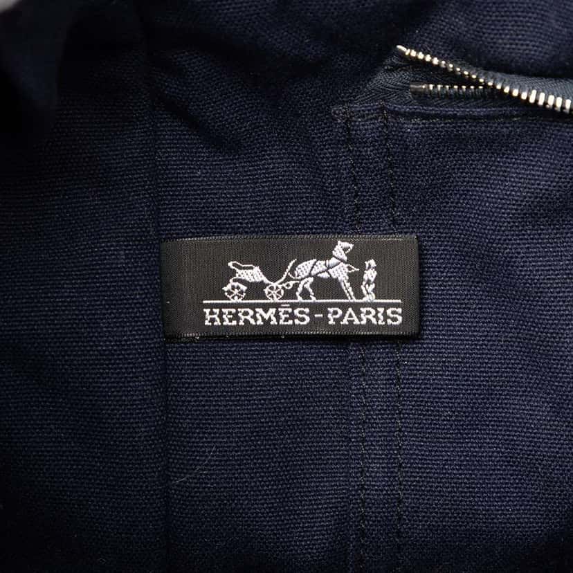 Hermès Bicolor Canvas Fourre Tout MM Black Canvas Good condition - Box View