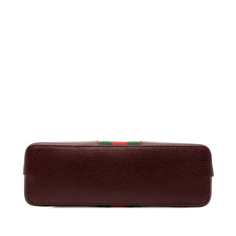 Gucci Small Calfskin Web Ophidia Dome Crossbody Red Leather Good condition - Inside View