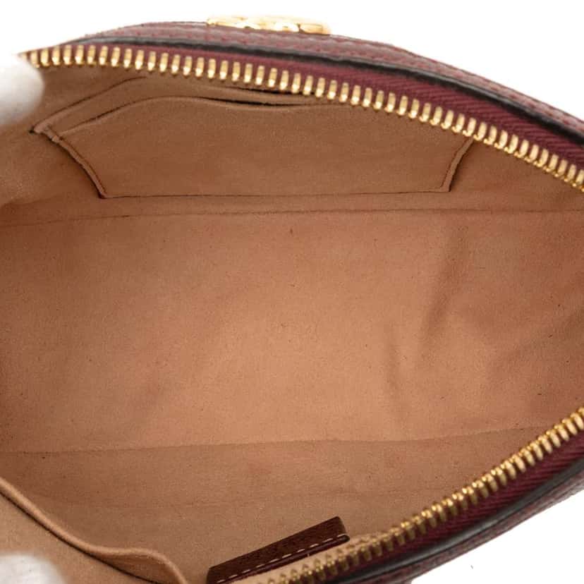 Gucci Small Calfskin Web Ophidia Dome Crossbody Red Leather Good condition - Model View