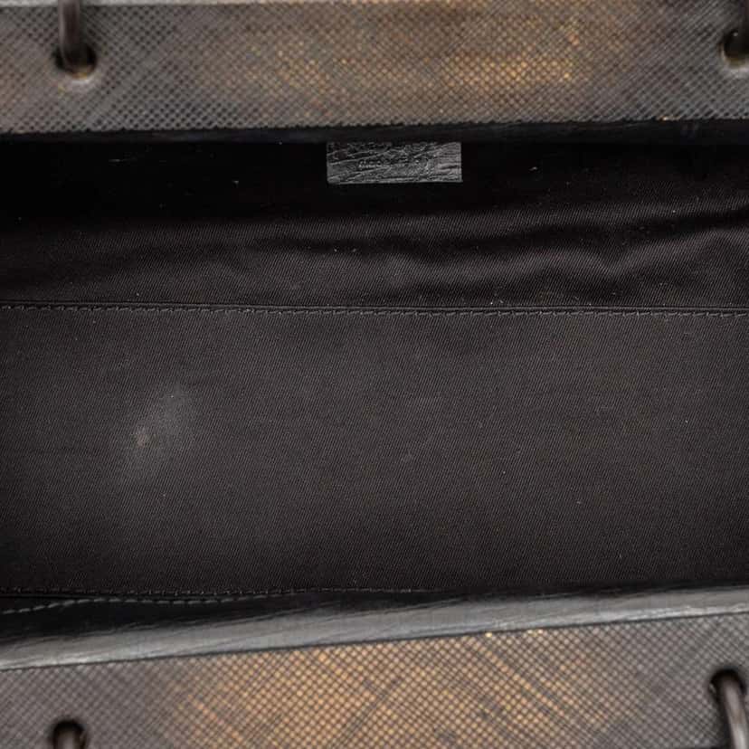 Gucci GG Canvas Wood Frame Handbag Black Canvas Very good condition - Model View