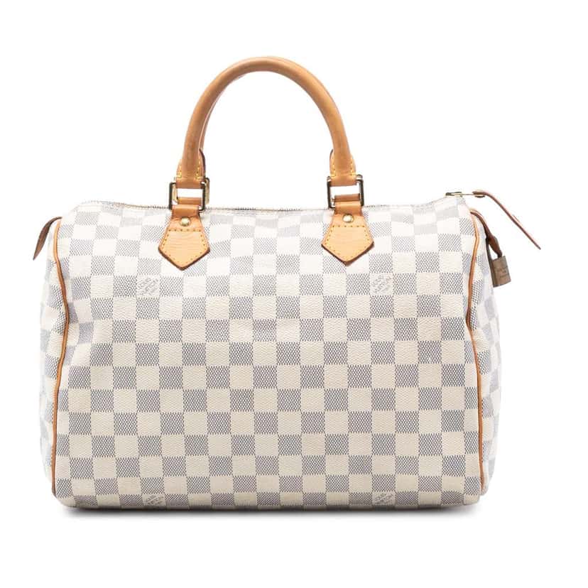 Louis Vuitton Damier Azur Speedy 30 White Good condition - Front View