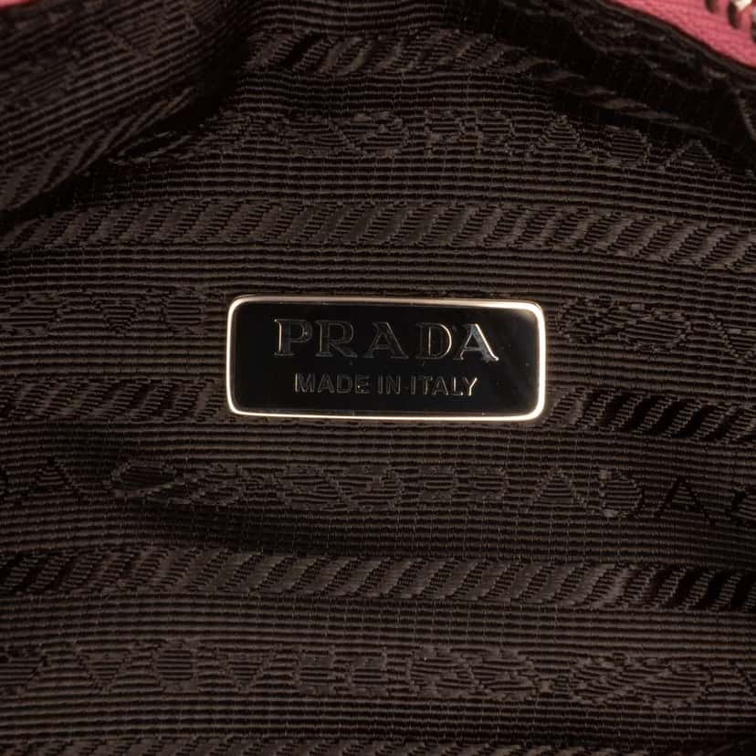 Prada Mini Terry Re Edition 2000 Shoulder Bag Pink Cotton Good condition - Box View