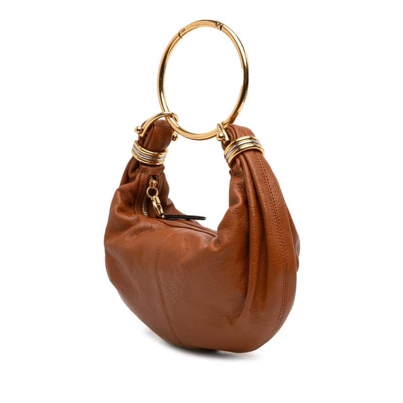 Chloé Small Leather Bracelet Hobo Brown Leather Good condition - Back View