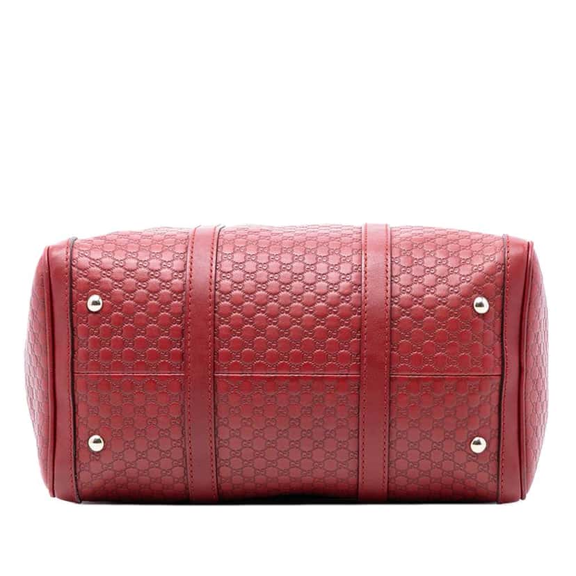 Gucci Medium Microguccissima Joy Boston Bag Red Leather Good condition - Inside View