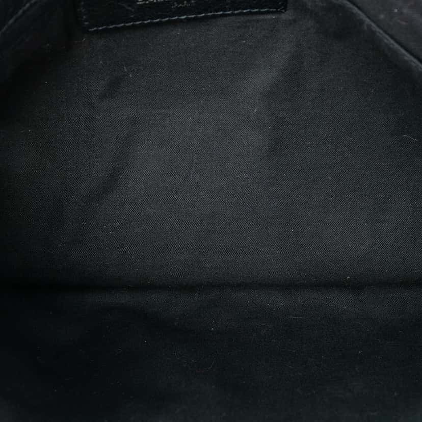 Balenciaga Lambskin Motocross Classic Clip L Clutch Black Leather Good condition - Model View