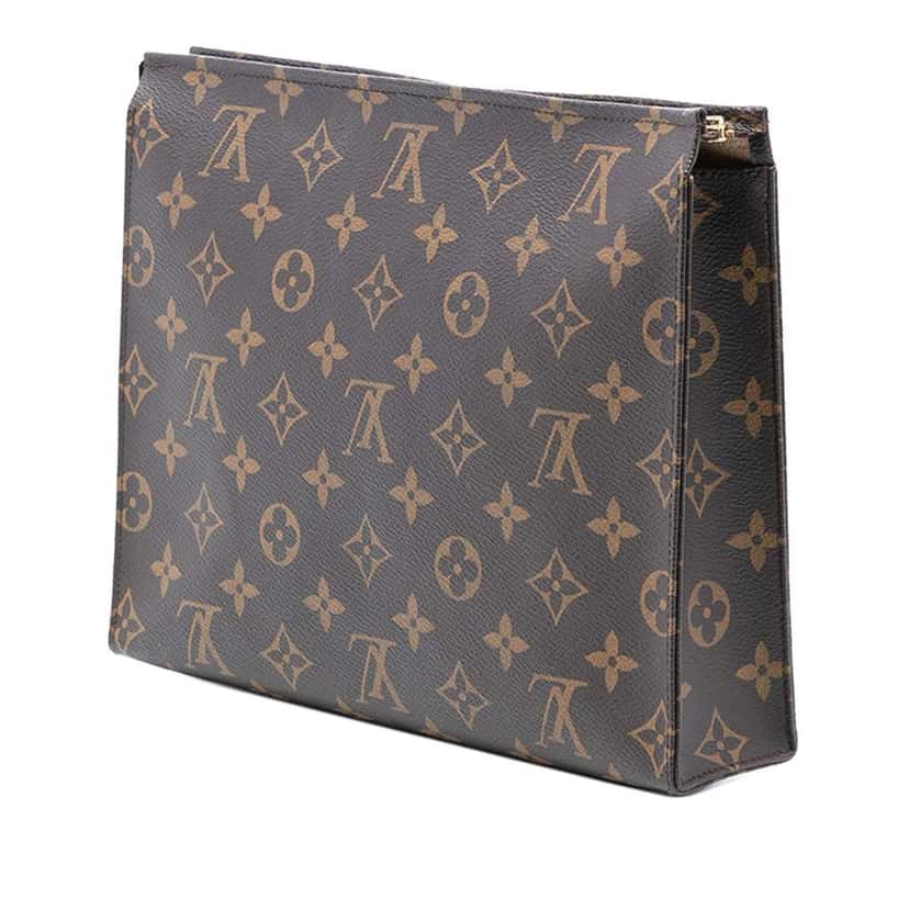 Louis Vuitton Monogram Toiletry Pouch 26 Brown Good condition - Back View
