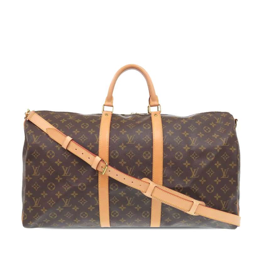 Louis Vuitton Monogram Keepall Bandouliere 55 Brown Good condition - Front View