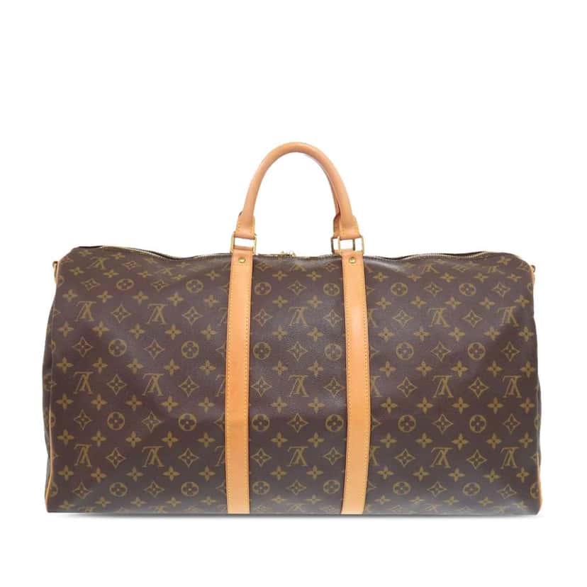 Louis Vuitton Monogram Keepall Bandouliere 55 Brown Good condition - Back View