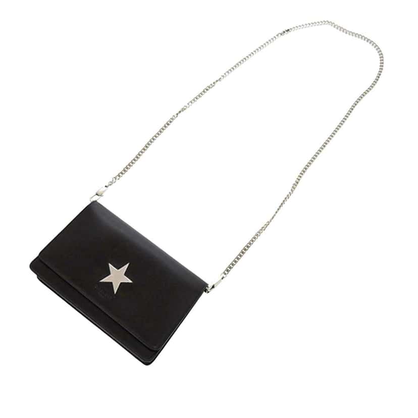 Givenchy Leather Pandora Star Wallet on Chain Black Leather Very good condition - Box View