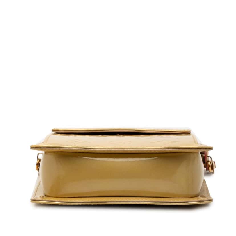 Louis Vuitton Monogram Vernis Pochette Mott Beige Leather Good condition - Inside View