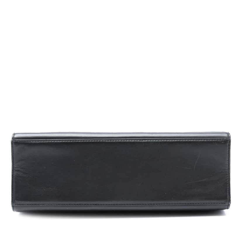 Chanel CC Calfskin Tortoiseshell Handbag Black Leather Very good condition - Inside View
