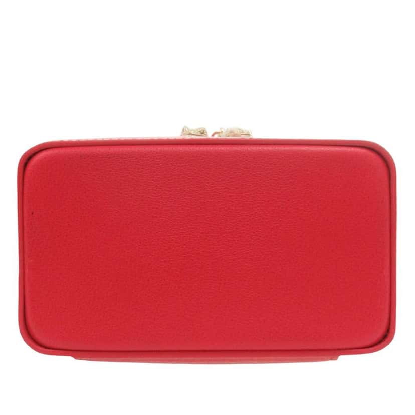 Bvlgari Leather Serpenti Forever Vanity Bag Red Leather Very good condition - Inside View
