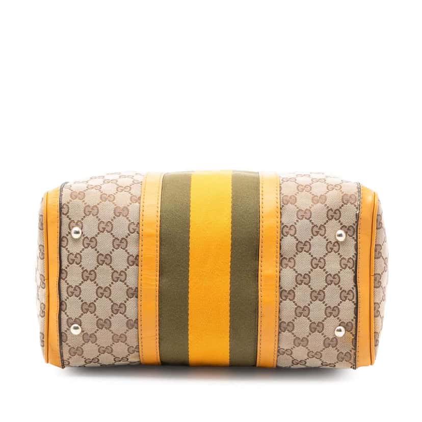 Gucci Medium GG Canvas Web Joy Boston Bag Beige Good condition - Inside View