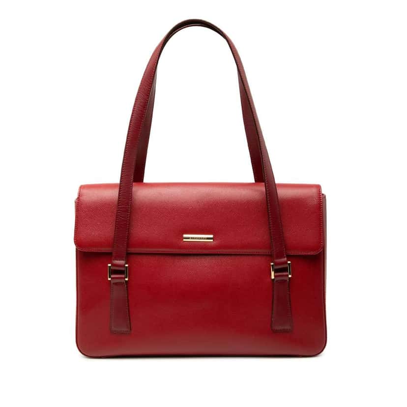 Burberry Leather Handbag Red Leather Good condition - Front View