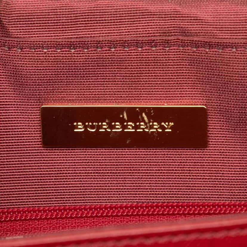Burberry Leather Handbag Red Leather Good condition - Box View