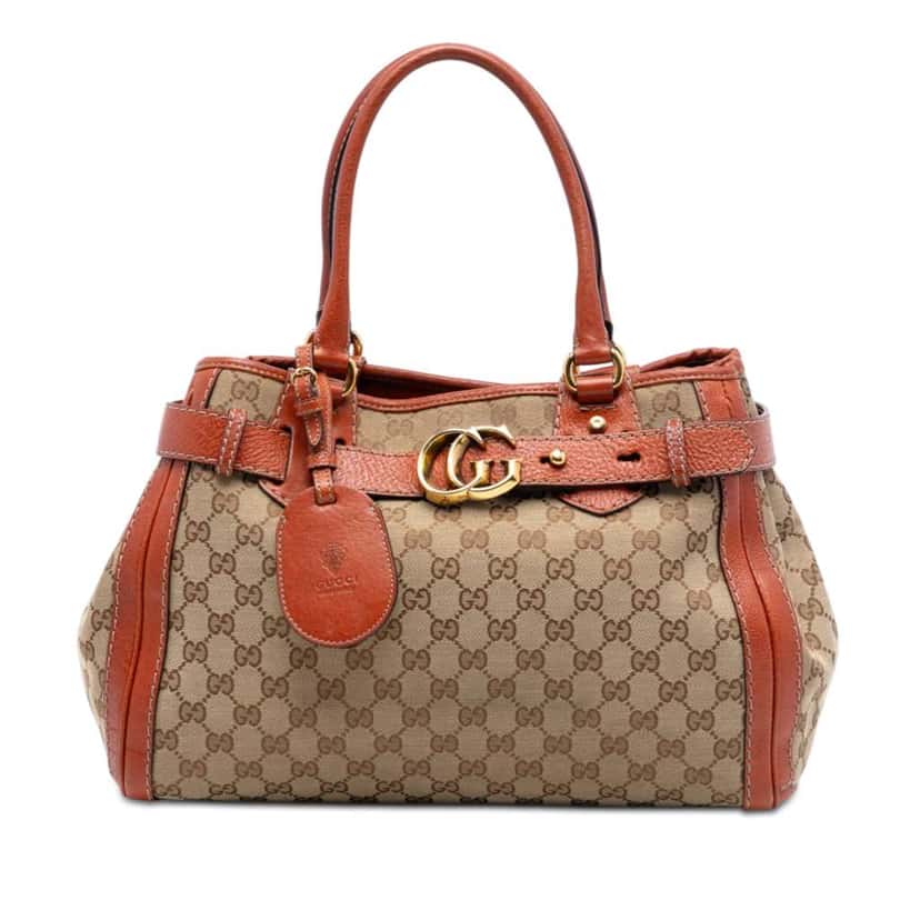 Gucci GG Canvas Running Tote Beige Canvas Good condition - Front View