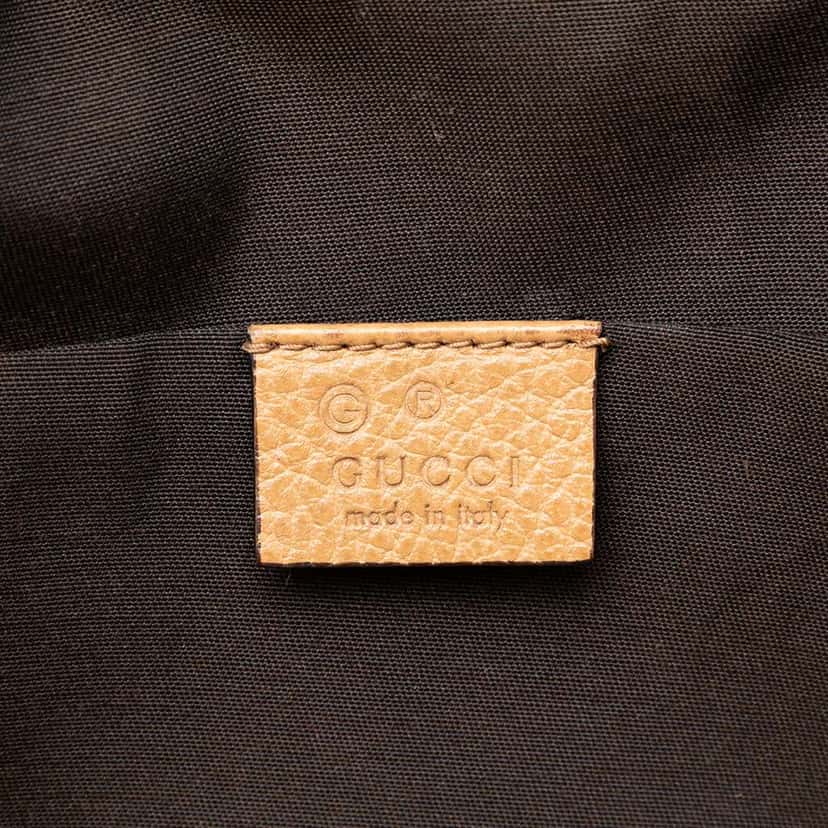 Gucci Mini Leather Web Dome Satchel Brown Leather Good condition - Box View