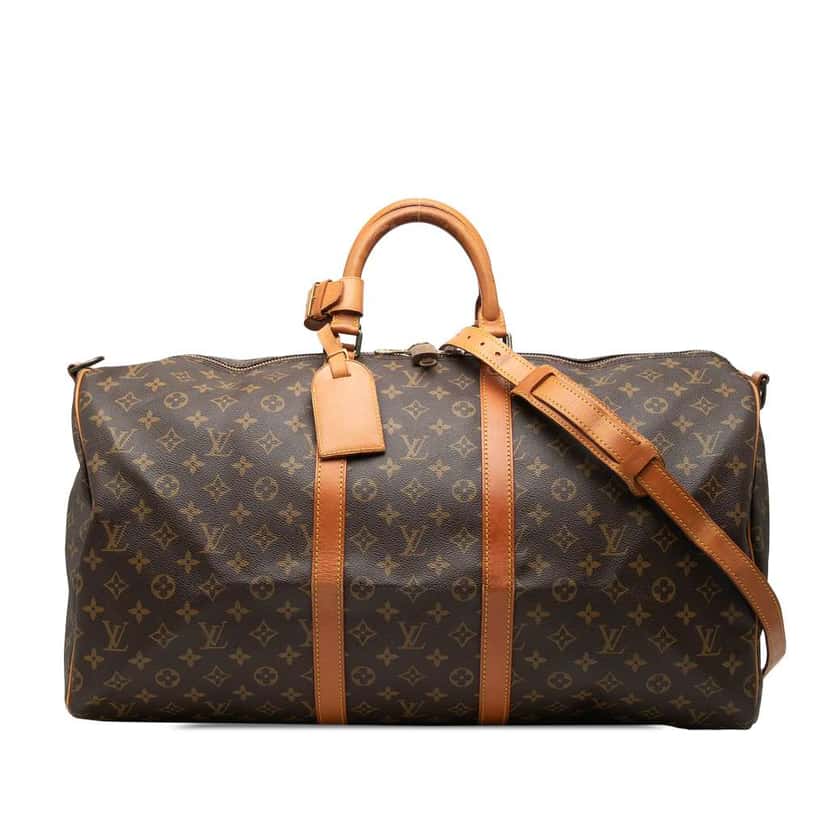 Louis Vuitton Monogram Keepall Bandouliere 55 Brown Good condition - Front View