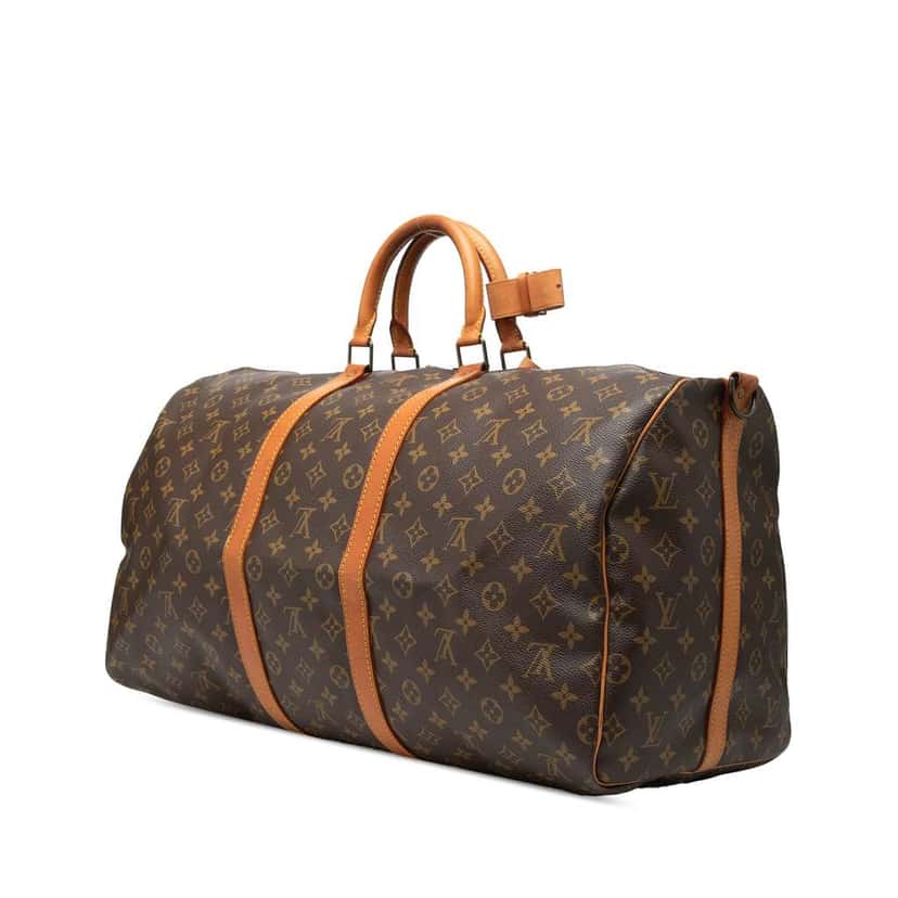 Louis Vuitton Monogram Keepall Bandouliere 55 Brown Good condition - Back View