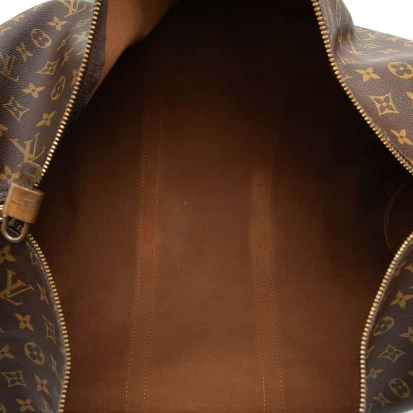 Louis Vuitton Monogram Keepall Bandouliere 55 Brown Good condition - Model View
