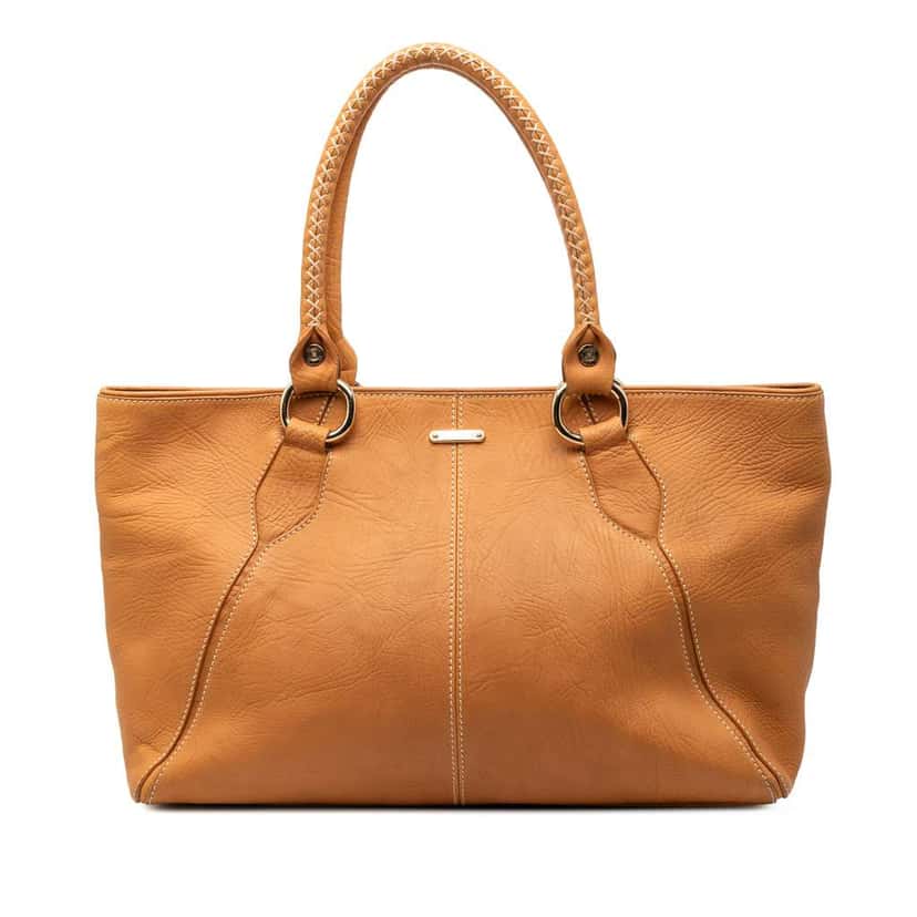 Celine Leather Tote Brown Leather Good condition - Front View