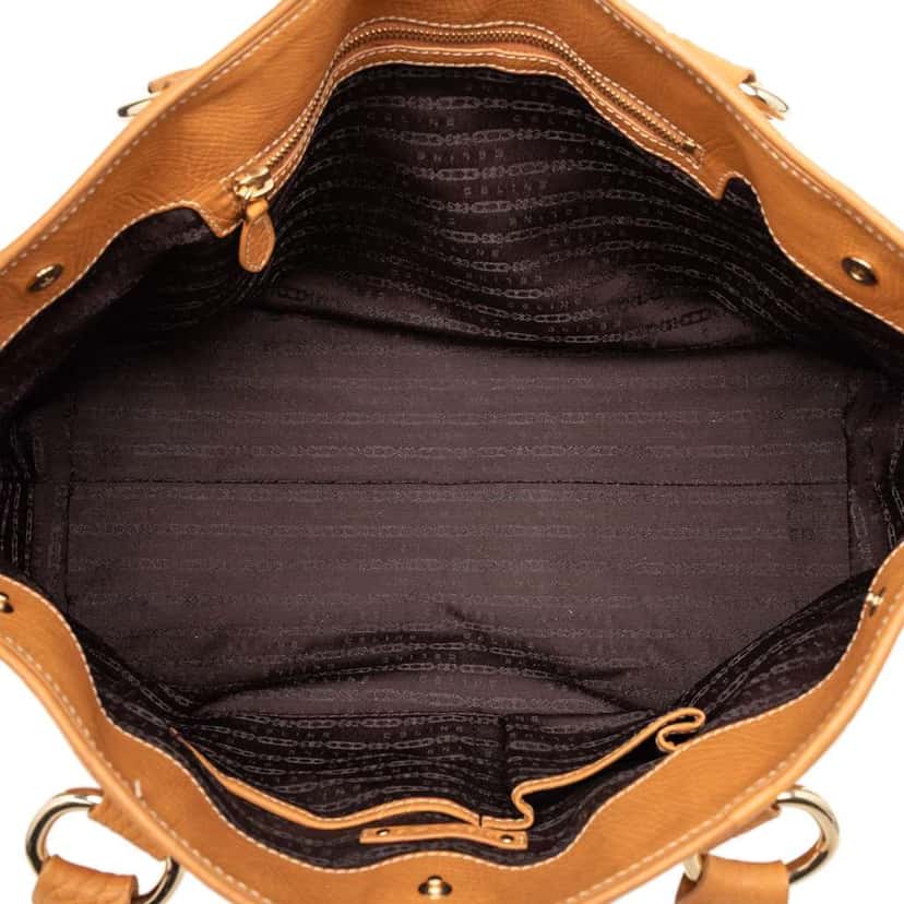 Celine Leather Tote Brown Leather Good condition - Model View