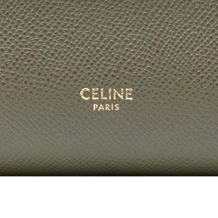 Celine Micro Grained Calfskin Belt Bag Green Leather Good condition - Box View