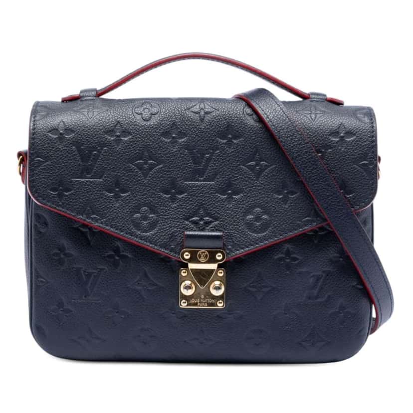 Louis Vuitton Monogram Empreinte Pochette Metis Blue Leather Very good condition - Front View