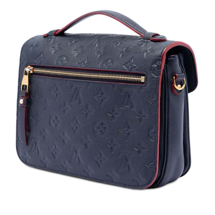 Louis Vuitton Monogram Empreinte Pochette Metis Blue Leather Very good condition - Back View