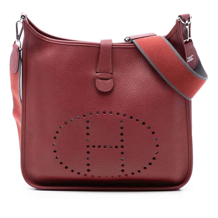Hermès Clemence Evelyne III 29 Red Leather Very good condition - Front View