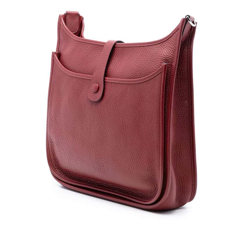 Hermès Clemence Evelyne III 29 Red Leather Very good condition - Back View