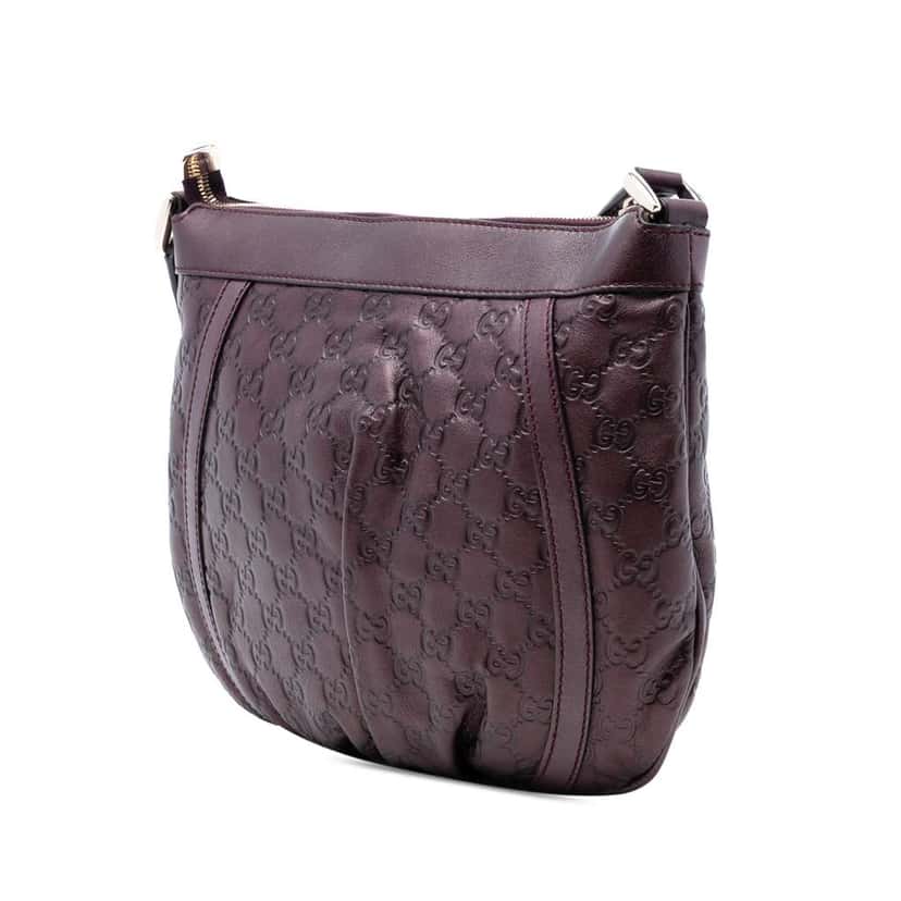 Gucci Metallic Guccissima Abbey D Ring Crossbody Purple Leather Good condition - Back View