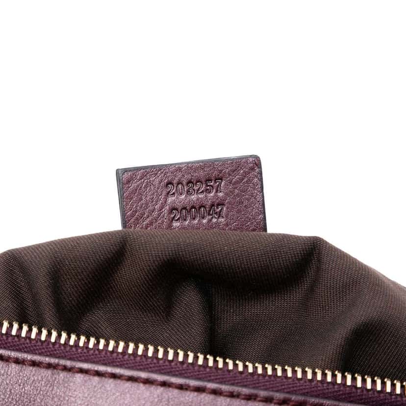 Gucci Metallic Guccissima Abbey D Ring Crossbody Purple Leather Good condition - Box View