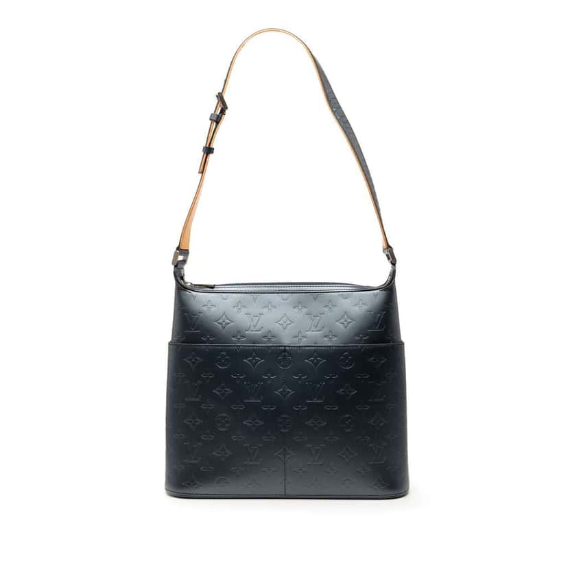 Louis Vuitton Monogram Mat Sutter Blue Leather Good condition - Front View