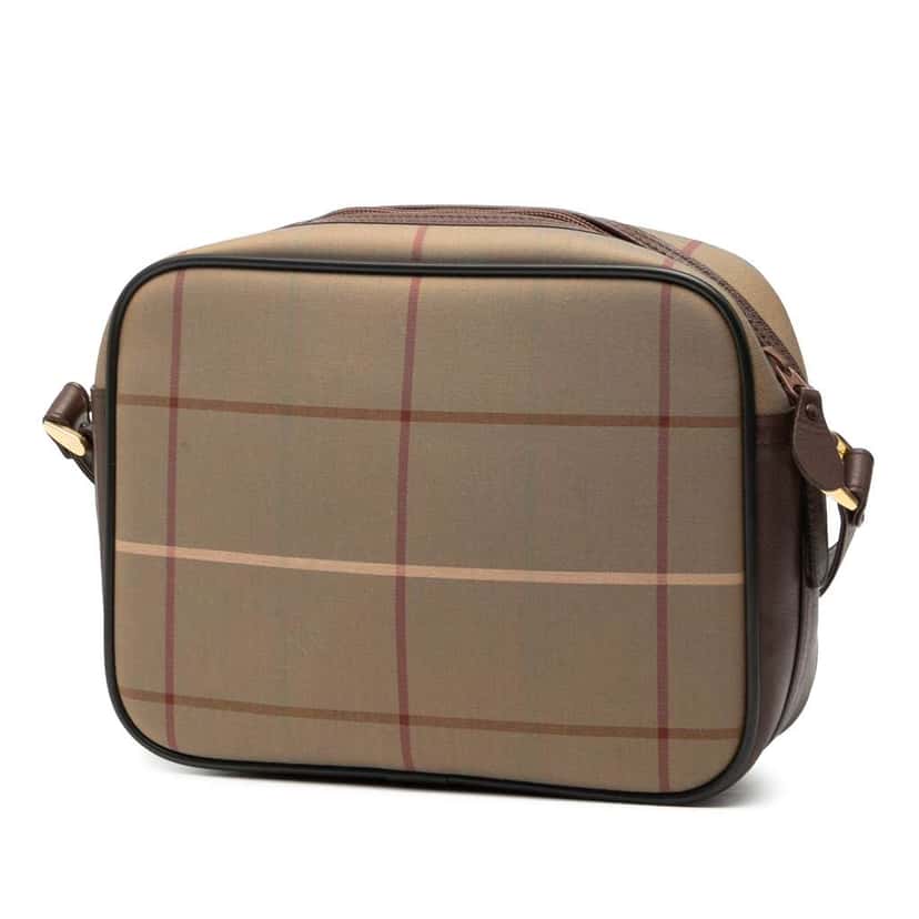 Burberry Vintage Check Canvas Crossbody Brown Canvas Good condition - Back View