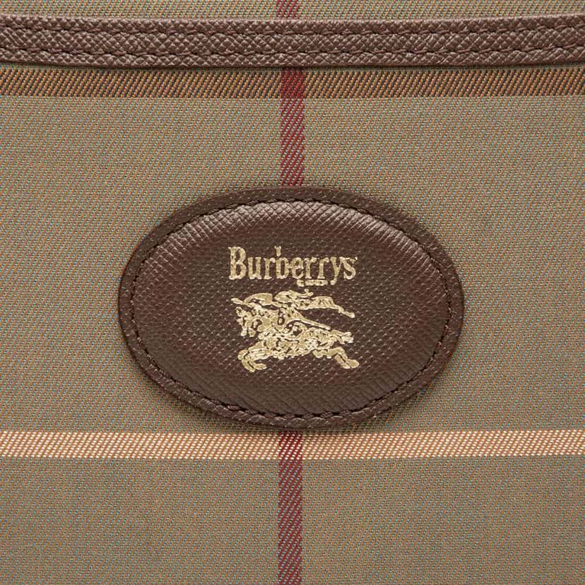 Burberry Vintage Check Canvas Crossbody Brown Canvas Good condition - Box View