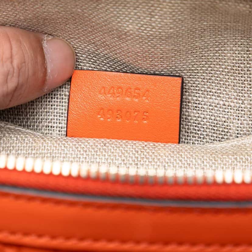 Gucci Mini Microguccissima Dome Satchel Orange Leather Good condition - Box View