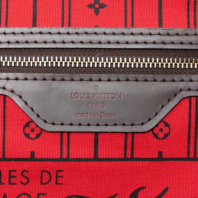 Louis Vuitton Damier Ebene Neverfull MM Brown Good condition - Box View