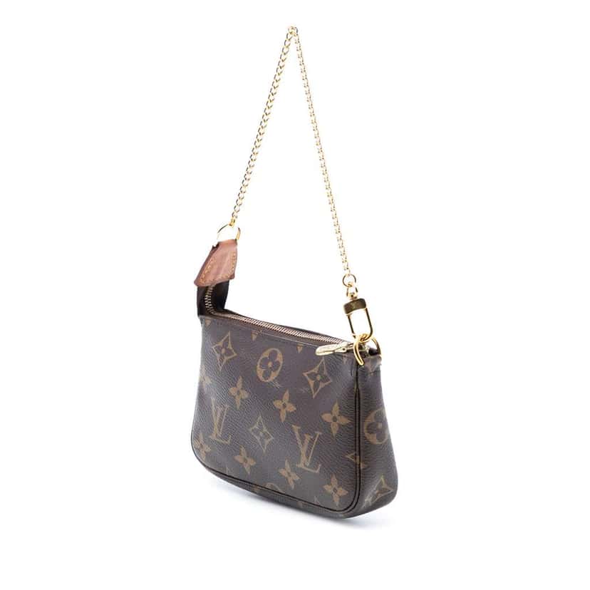 Louis Vuitton Monogram Mini Pochette Accessoires Brown Good condition - Back View