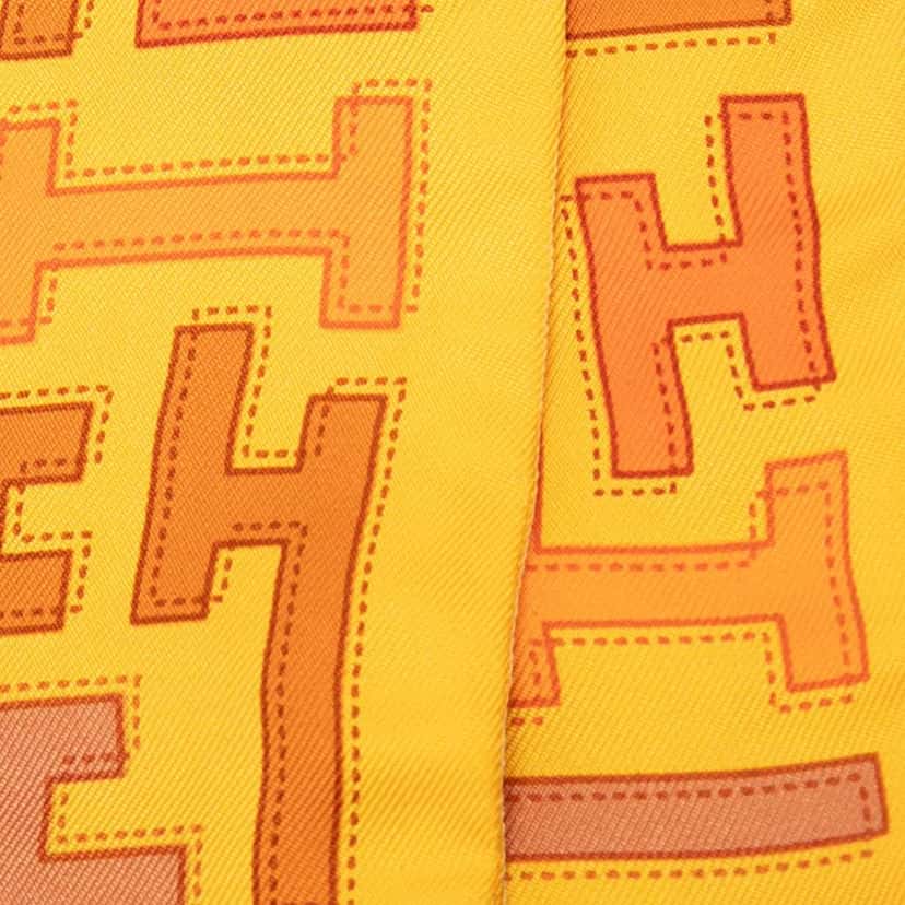 Hermès H Silk  Twilly Scarf Orange Silk Good condition - Box View